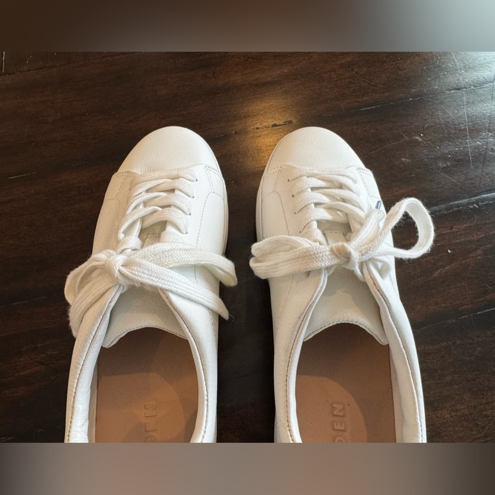Boden White Lace-Up Women's Sneakers - Picture 8 of 11